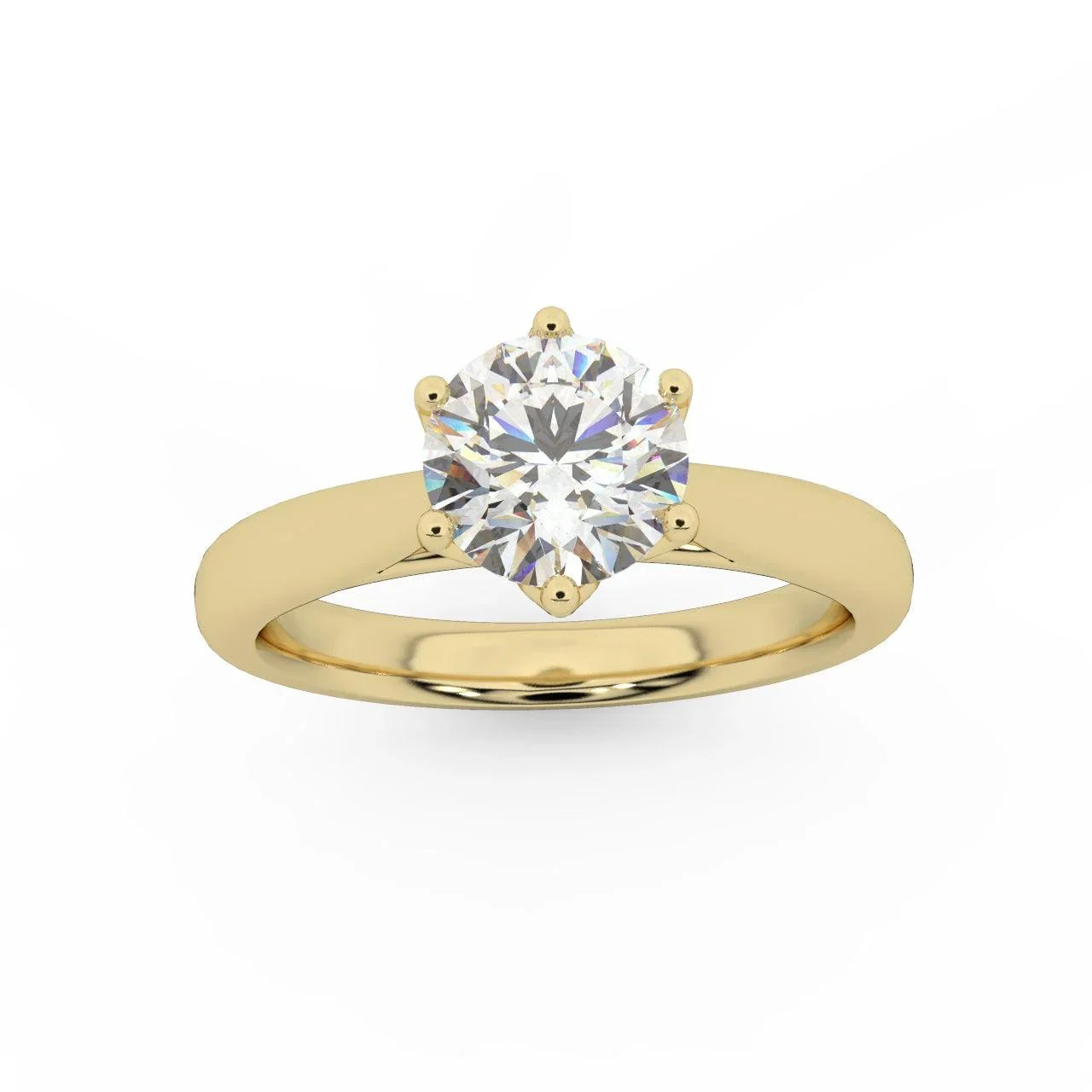 Petite Flower Solitaire Engagement Ring 1.00ct DE/VS - Image 3