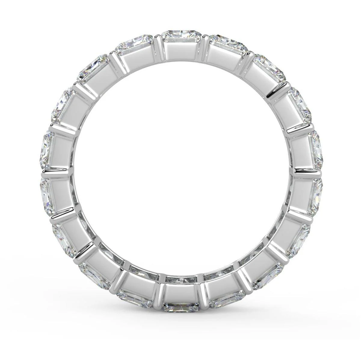 6.00 & 9.00 ct D/VS Princess Cut Diamond Full Eternity Ring 18K Gold And Platinum - Image 3