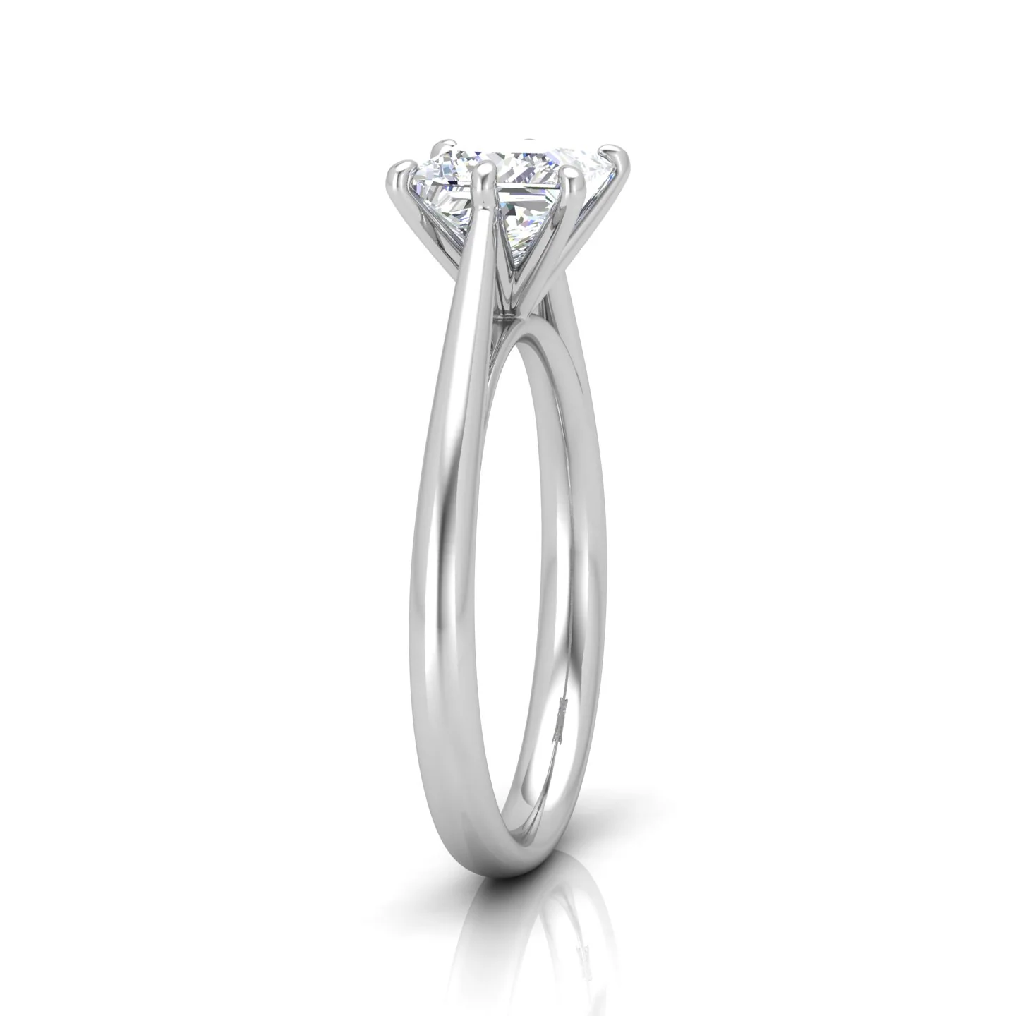 Princess Diamond Cathedral Solitaire Ring - Image 3