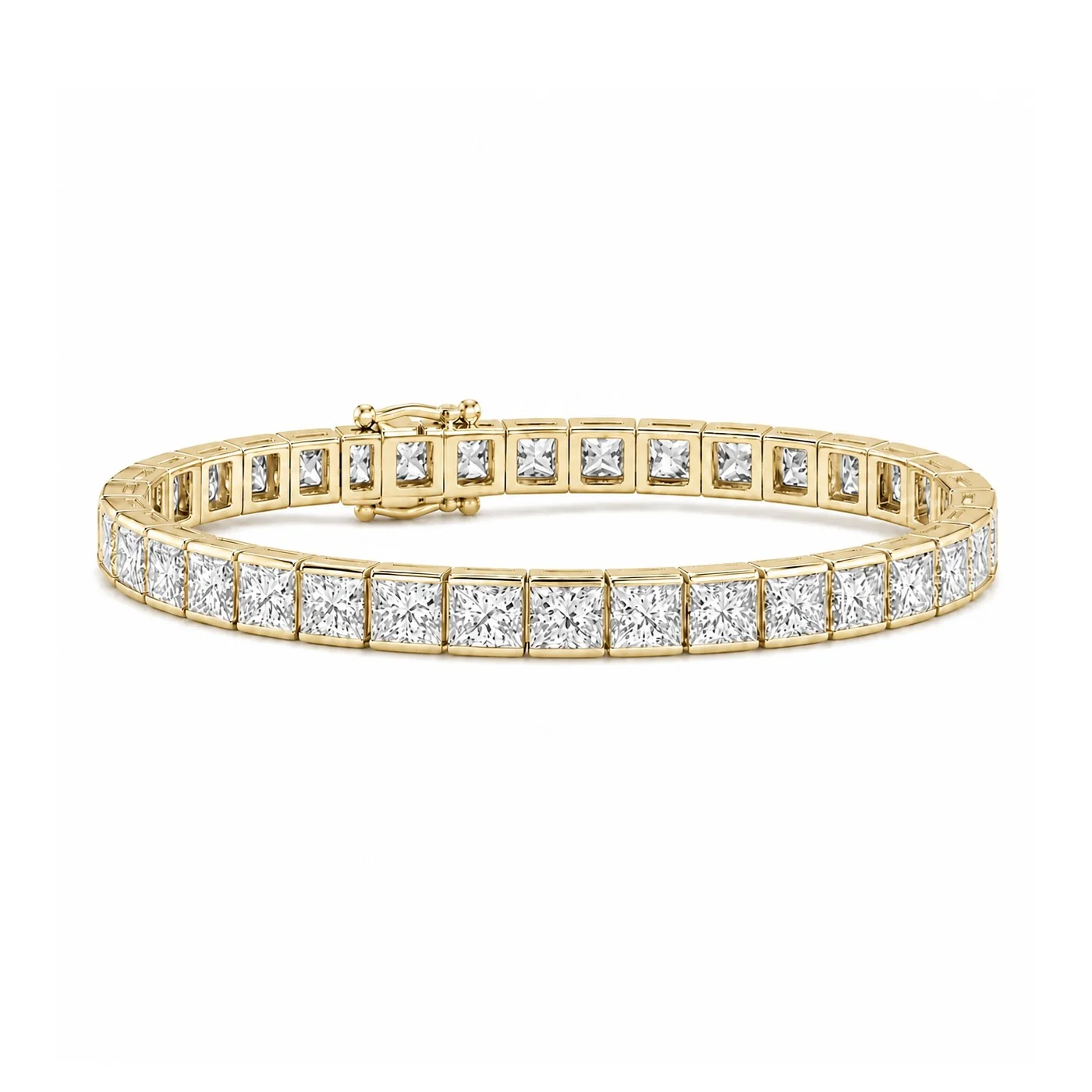 Princess Diamond Channel Set Tennis Bracelet for Women in 18K Gold – F/VS (4.00CT–12.00CT) - Image 3