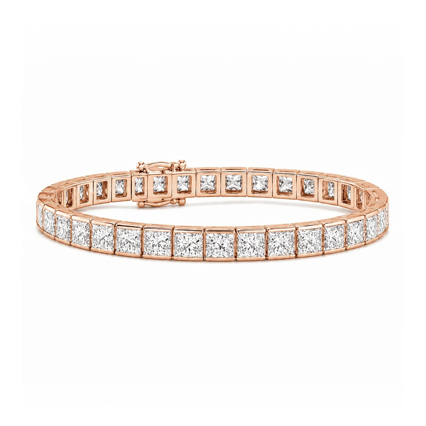 Princess Diamond Channel Set Tennis Bracelet for Women in 18K Gold – F/VS (4.00CT–12.00CT) - Image 4