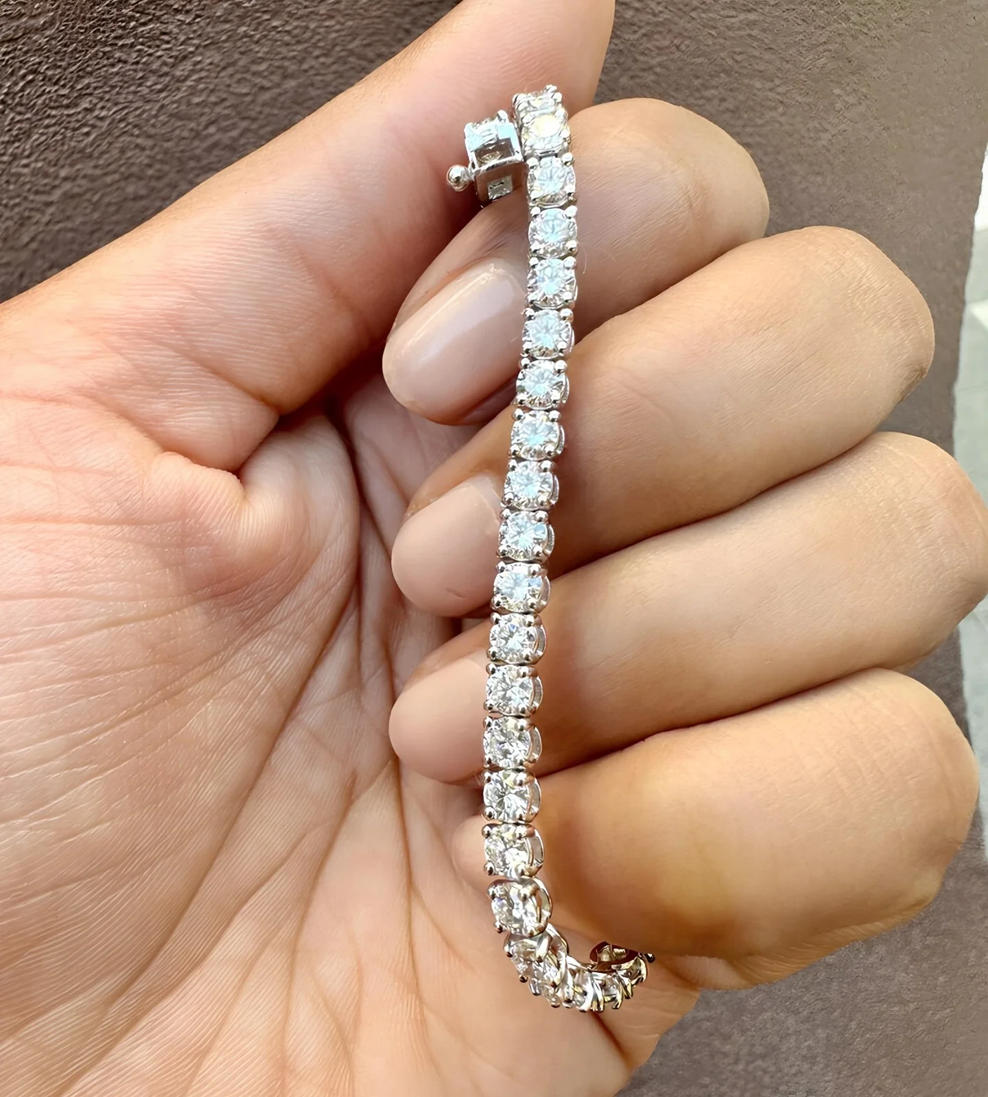 Ready To Ship 8.50Ct Lab Grown Diamond Tennis Bracelet Rose Gold UK Hallmarked - Image 2