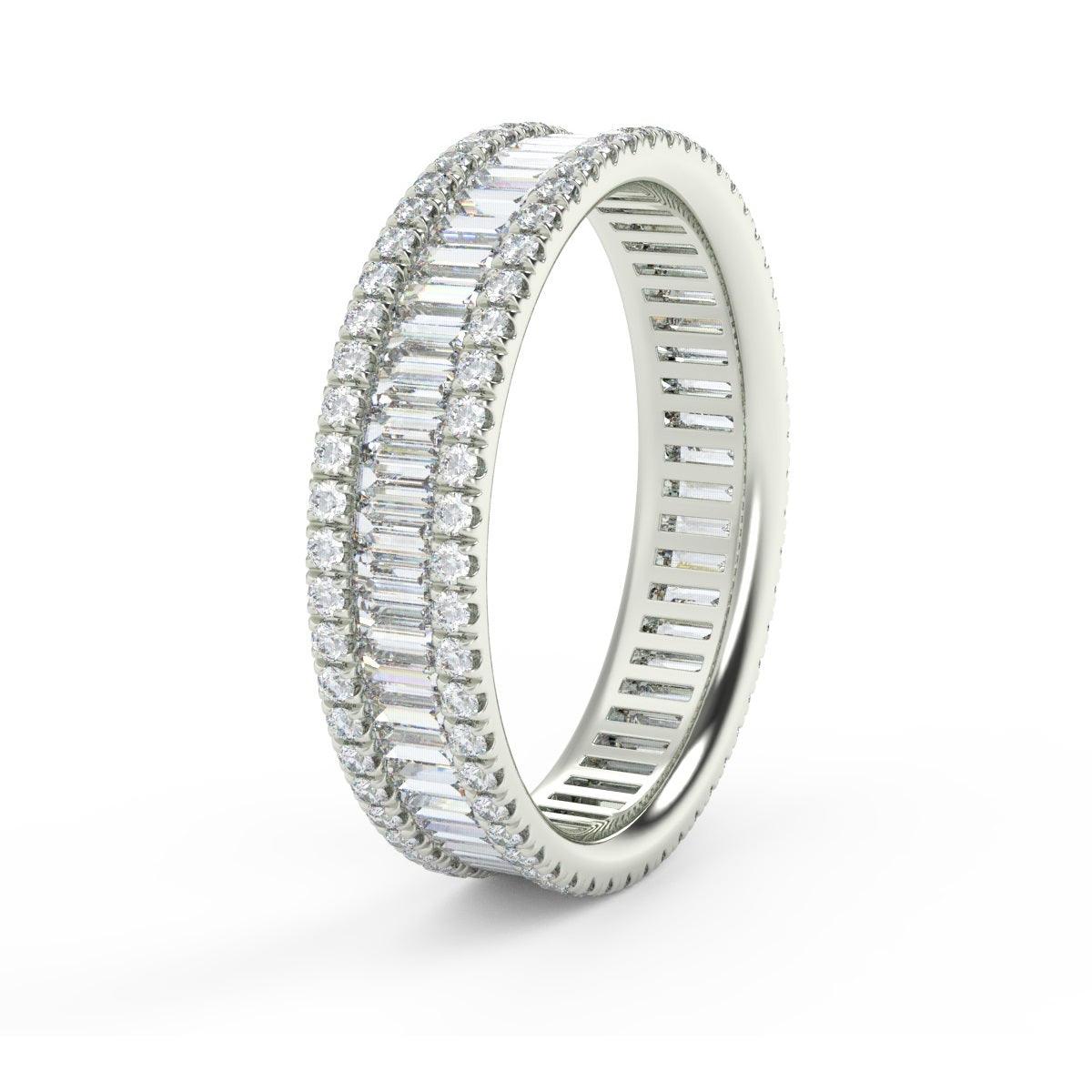 Round and Baguette Diamond Full Eternity in Gold / Platinum - 2.00ct F/VS - Image 5