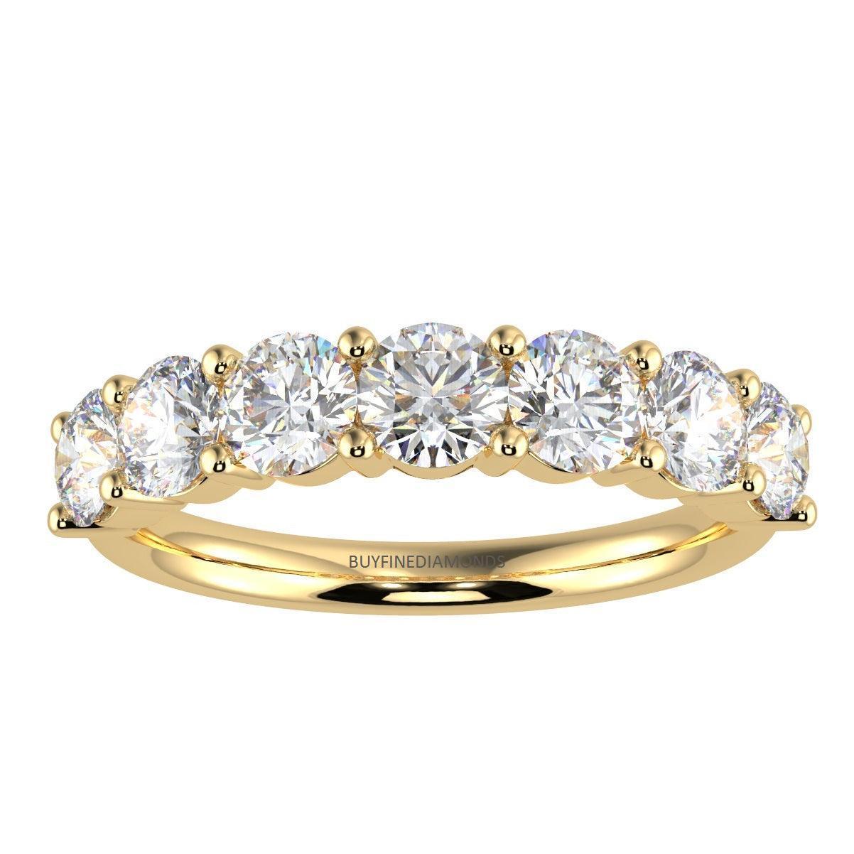 1.00ct D/VVS 7 Round Diamond Eternity Rings For Women - Image 5