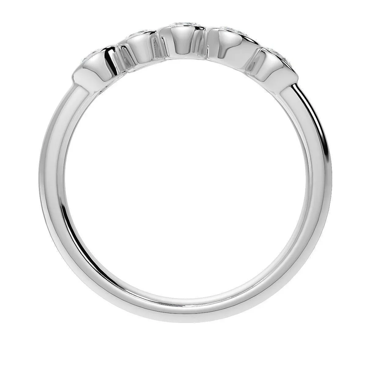 5 Round Diamond Bubble Eternity Ring, UK Hallmarked Gold / Platinum 0.50Ct D/VVS - Image 3