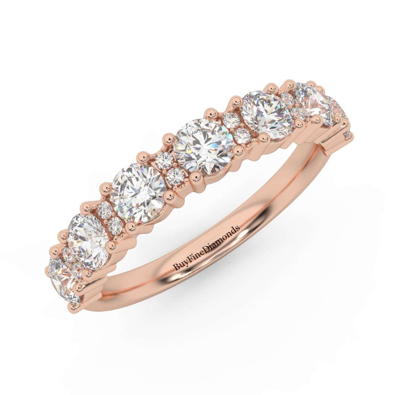 1.00Ct D/VVS Round Diamond Claw Set Anniversary Ring - Image 3