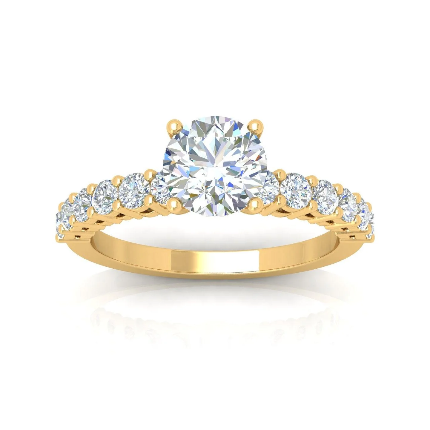 Round Diamond Designer Engagement Ring in Gold / Platinum 1.50Ct - Image 3