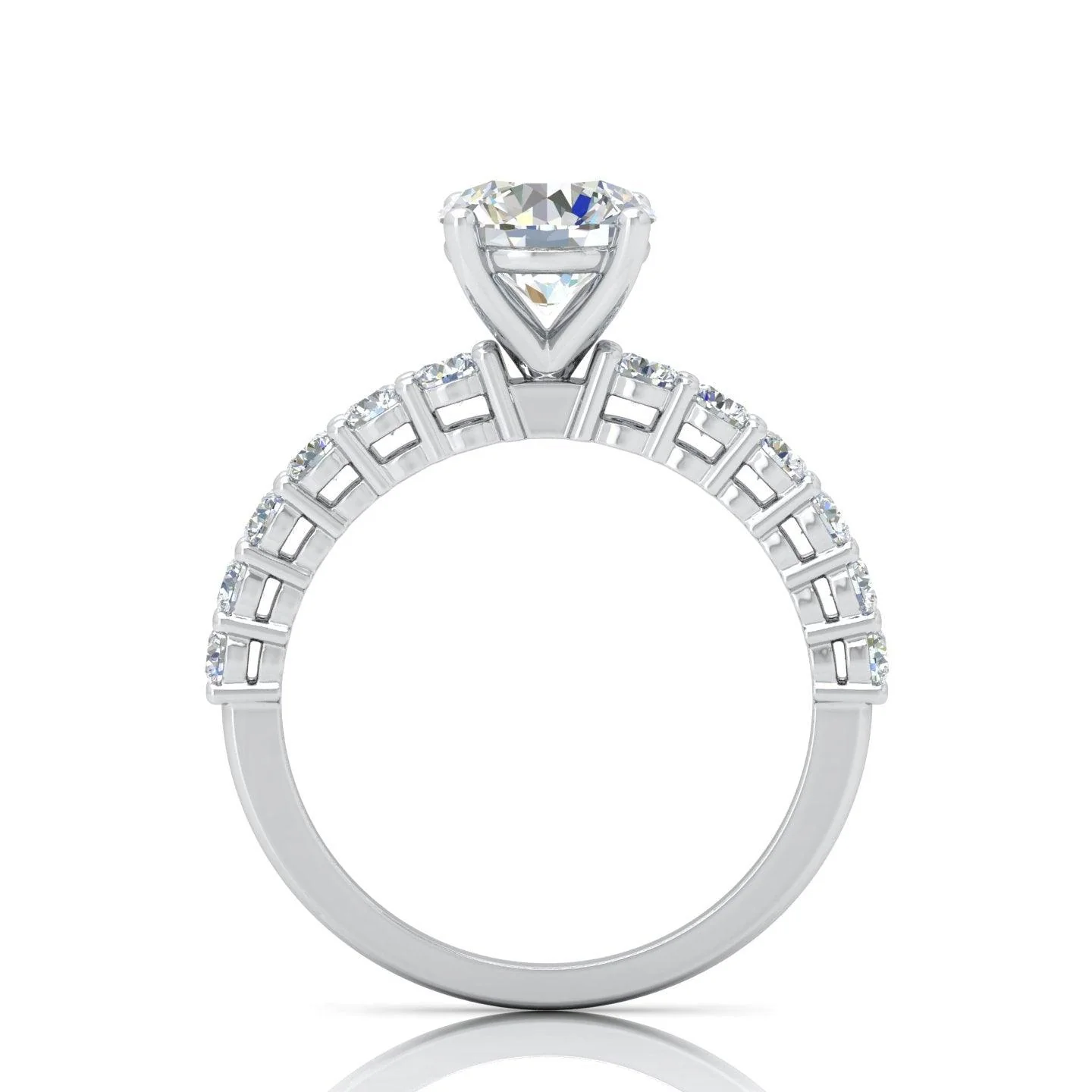 Round Diamond Designer Engagement Ring in Gold / Platinum 1.50Ct - Image 6
