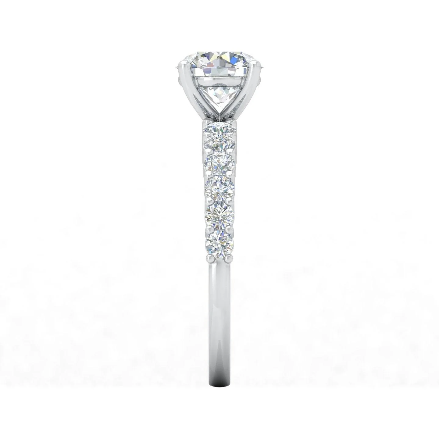 Round Diamond Designer Engagement Ring in Gold / Platinum 1.50Ct - Image 7
