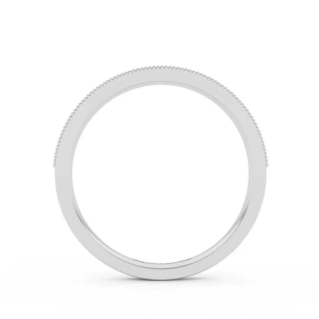 Round Diamond Engagement Matching Band Ring - Image 7