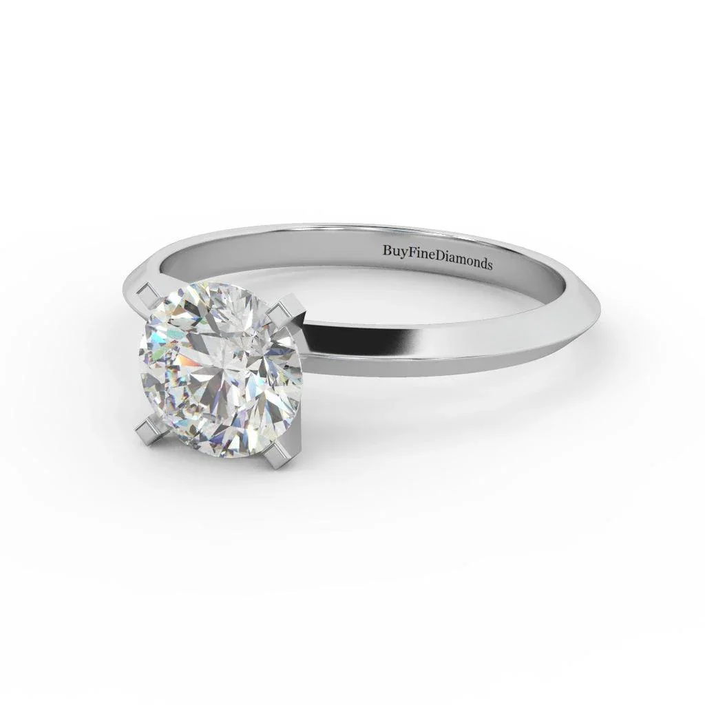 Round Diamond Knife Edge Solitaire Engagement Ring - Customize Your Own - Image 5