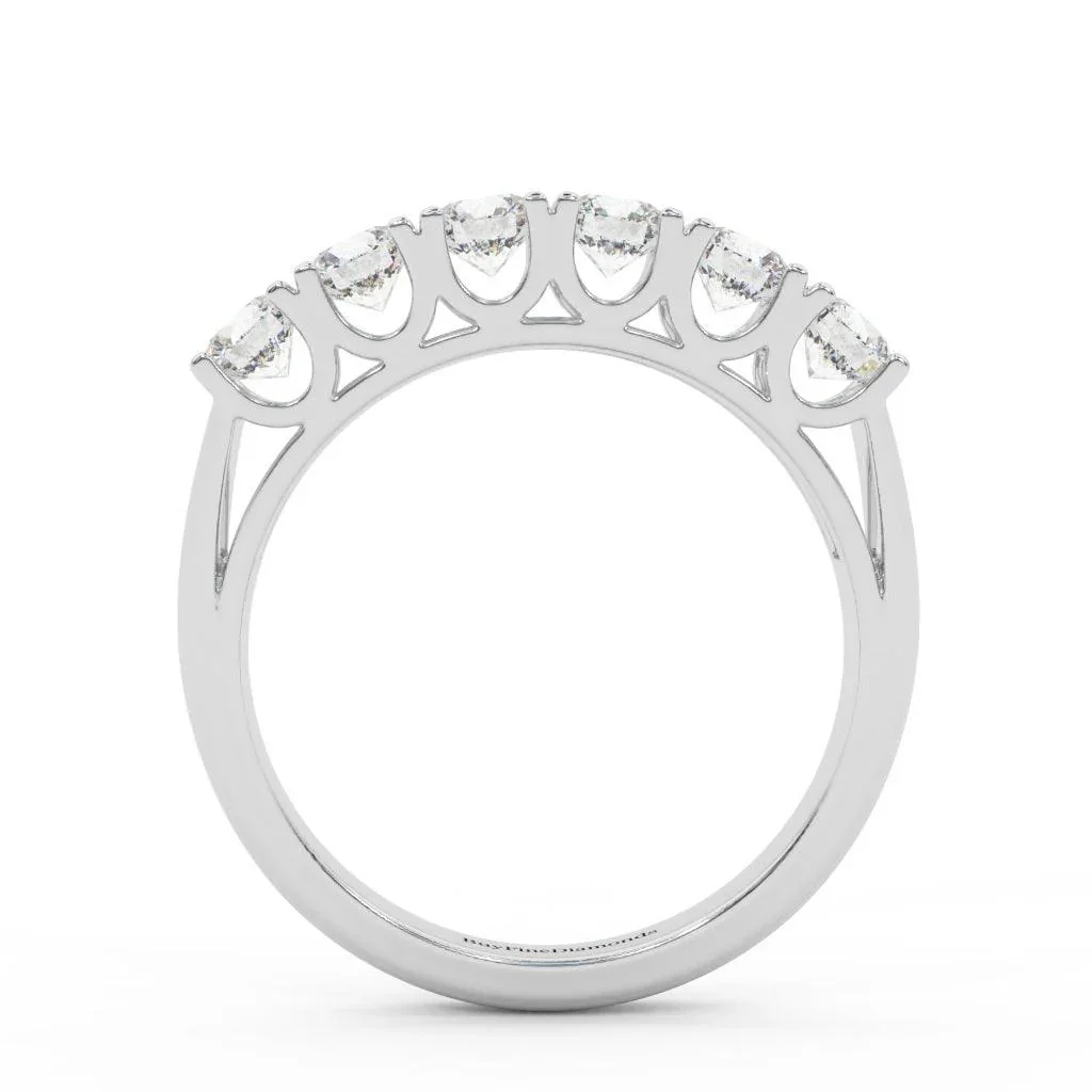 1.00ct D/VVS Round Diamond U Prong Eternity Rings For Women - Image 2