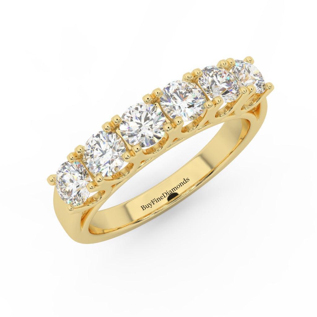 1.00ct D/VVS Round Diamond U Prong Eternity Rings For Women - Image 4
