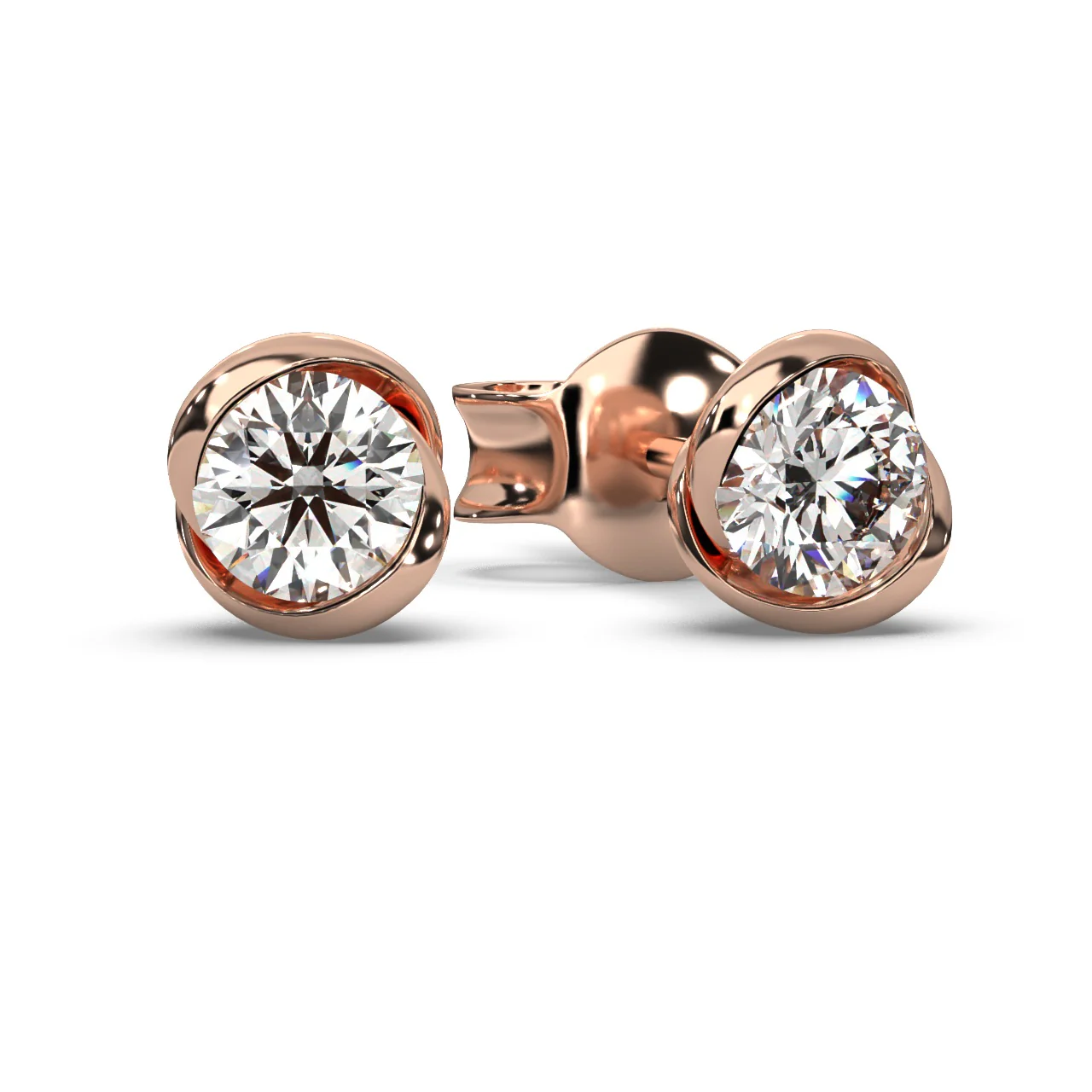 Round Lab Diamond Designer Stud Earrings - 1.00Ct - 2.00Ct - Image 6