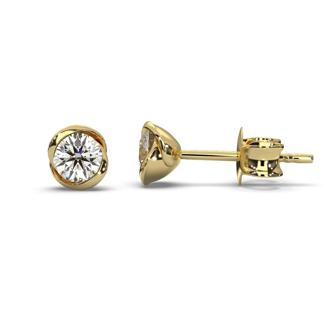Round Lab Diamond Designer Stud Earrings - 1.00Ct - 2.00Ct - Image 7