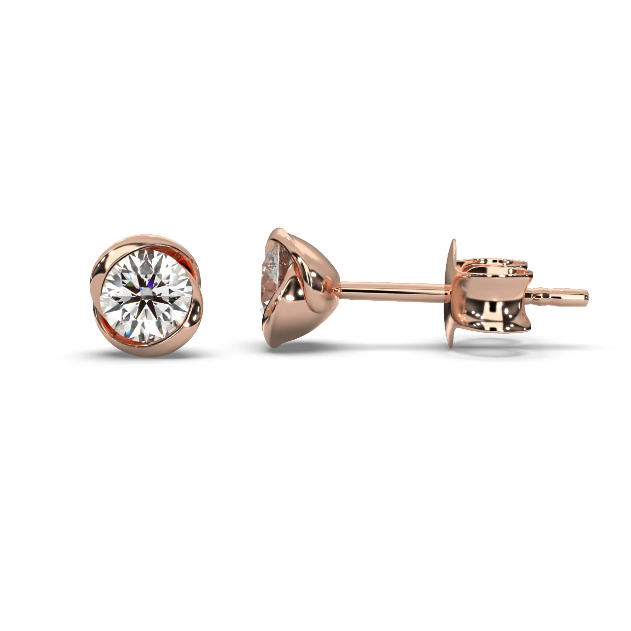Round Lab Diamond Designer Stud Earrings - 1.00Ct - 2.00Ct - Image 8