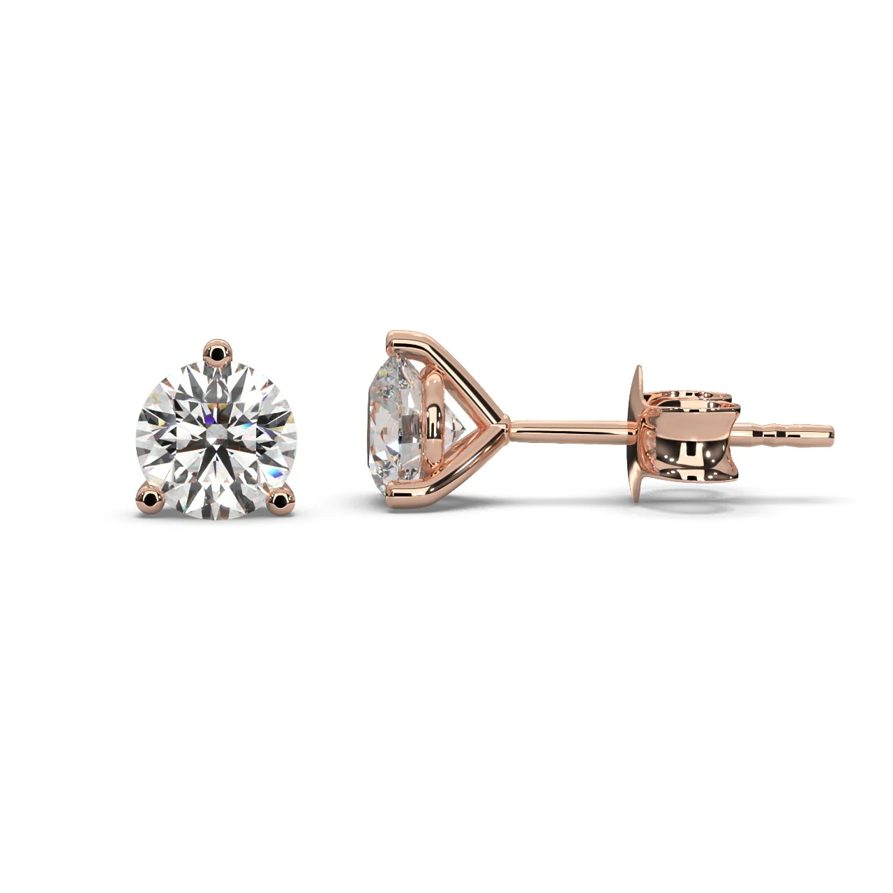 Round Lab Diamond Martini Stud Earrings - 1.00Ct - 2.00Ct - Image 12