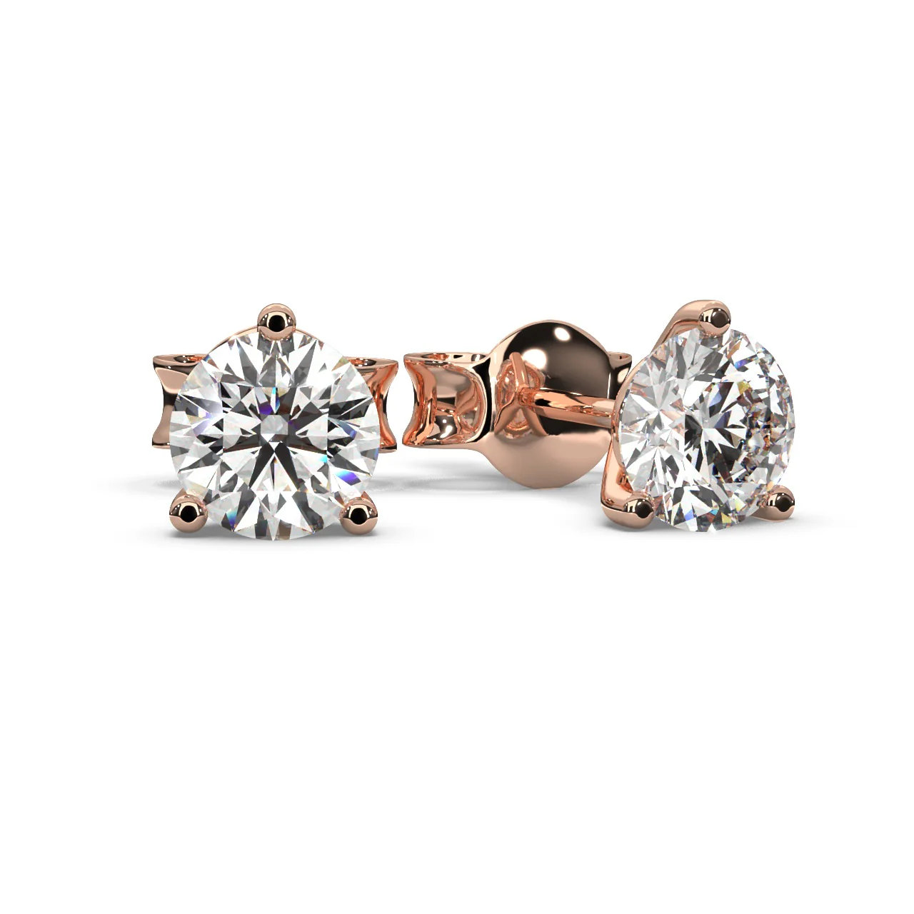 Round Lab Diamond Martini Stud Earrings - 1.00Ct - 2.00Ct - Image 5