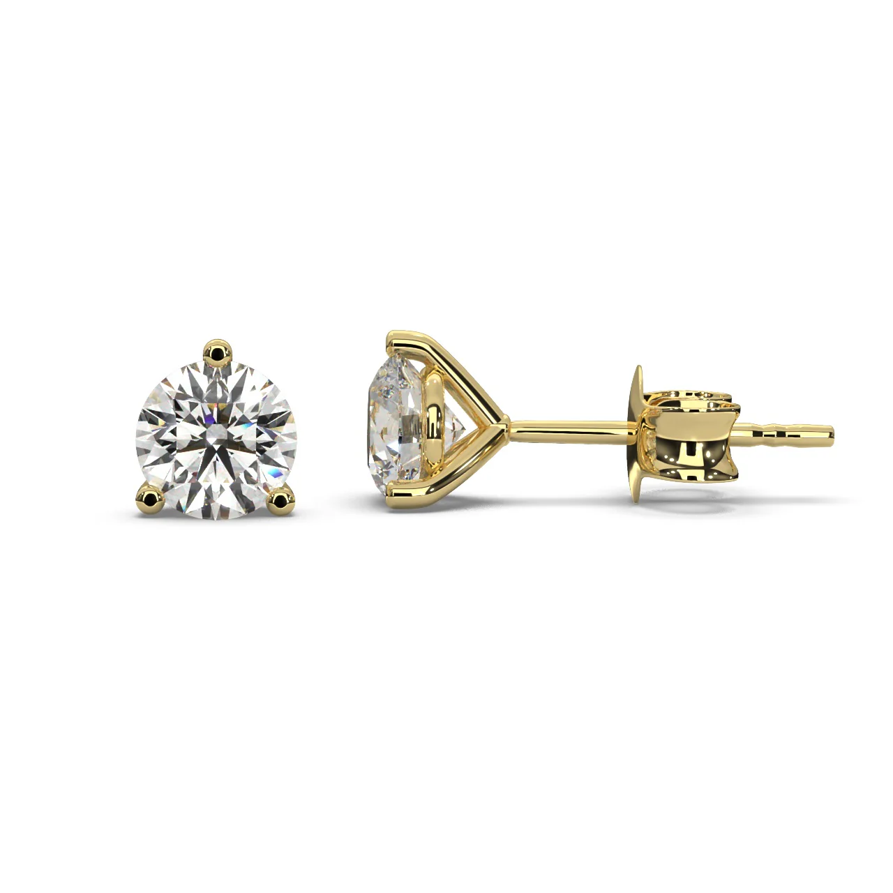 Round Lab Diamond Martini Stud Earrings - 1.00Ct - 2.00Ct - Image 6