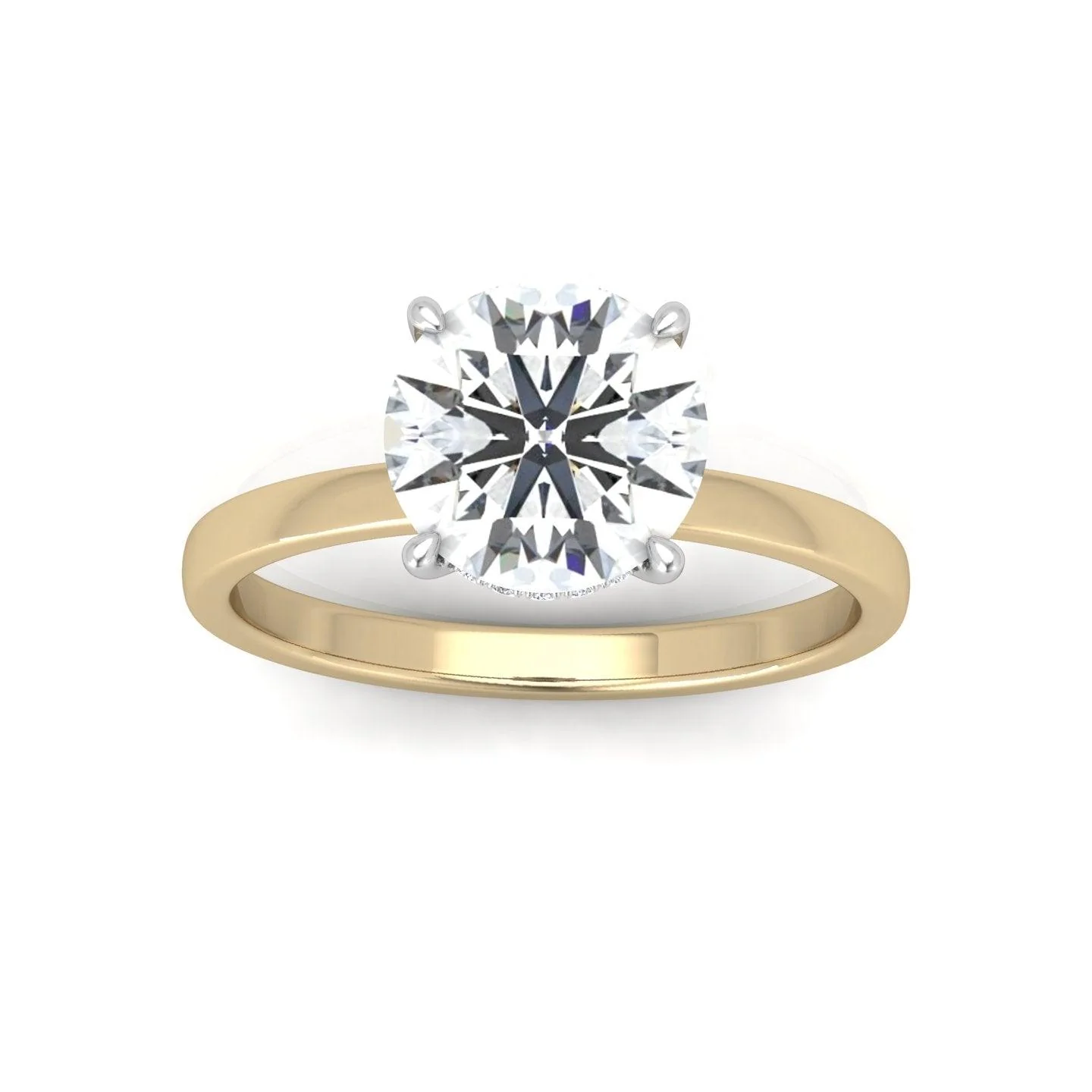 Classic Solitaire Hidden Halo Engagement Ring - Image 10