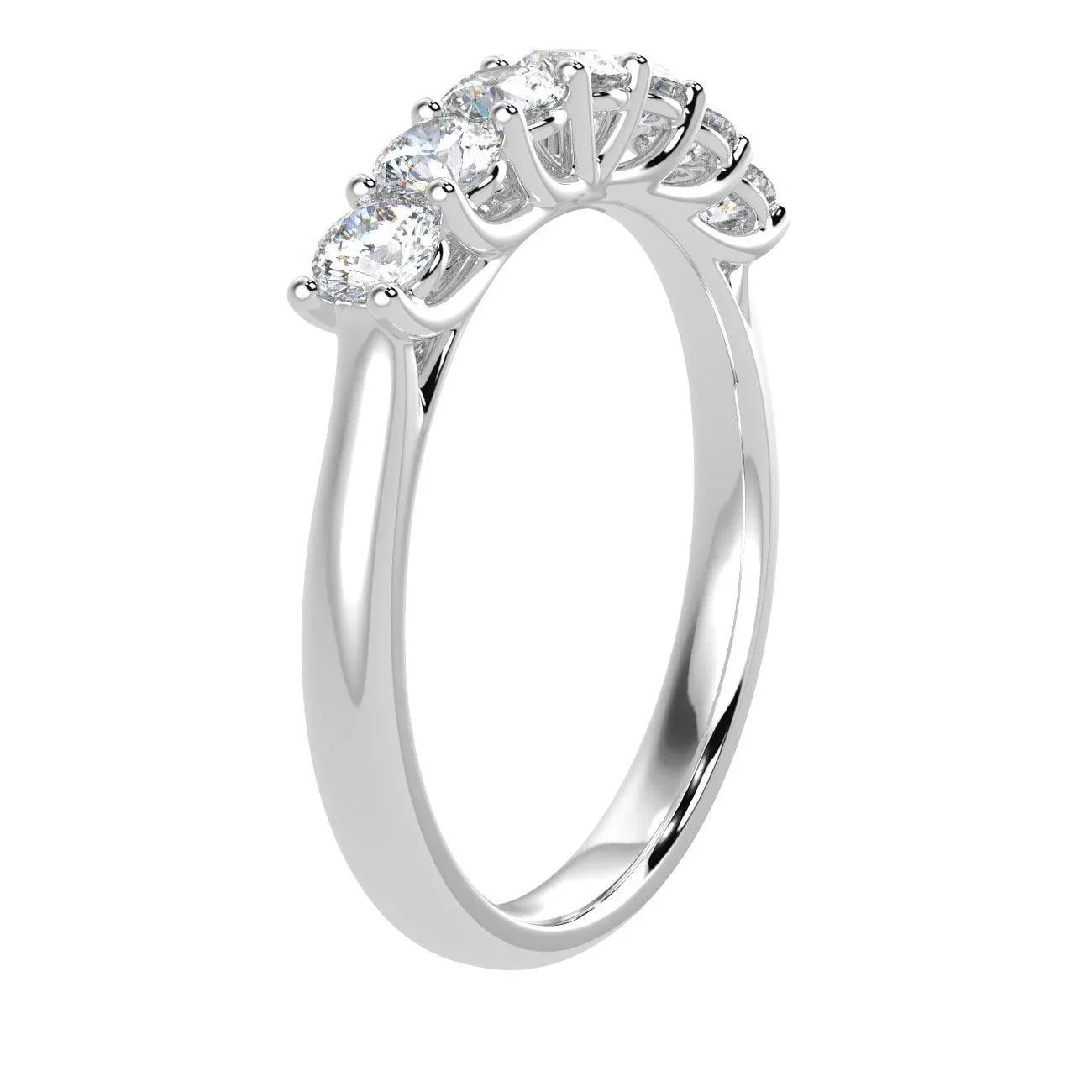 7 Diamond Eternity Ring in Platinum & Gold 0.50Ct D/VVS - Image 5
