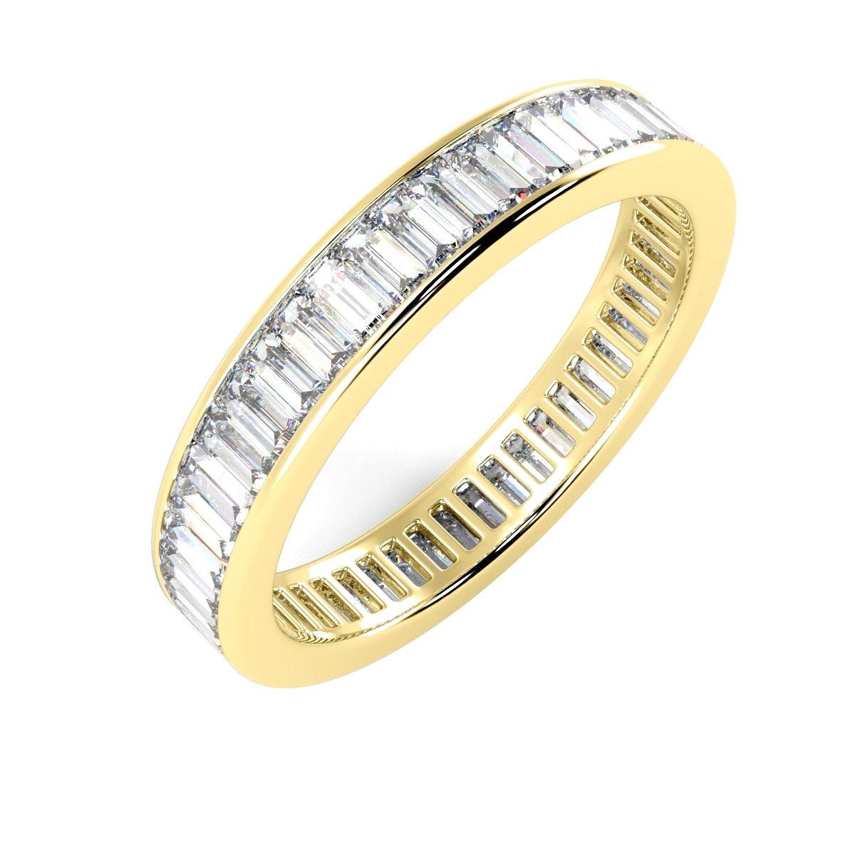 Special Deal..! 1.00 Ct D/VS Baguette Diamond Full Eternity Ring in Hallmarked 18k Gold - Image 2