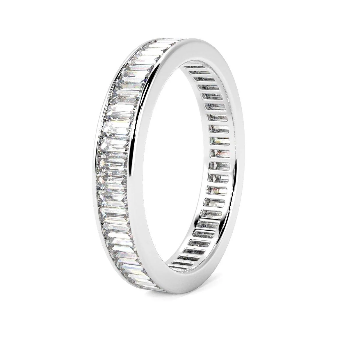 Special Deal..! 1.00 Ct D/VS Baguette Diamond Full Eternity Ring in Hallmarked 18k Gold - Image 3