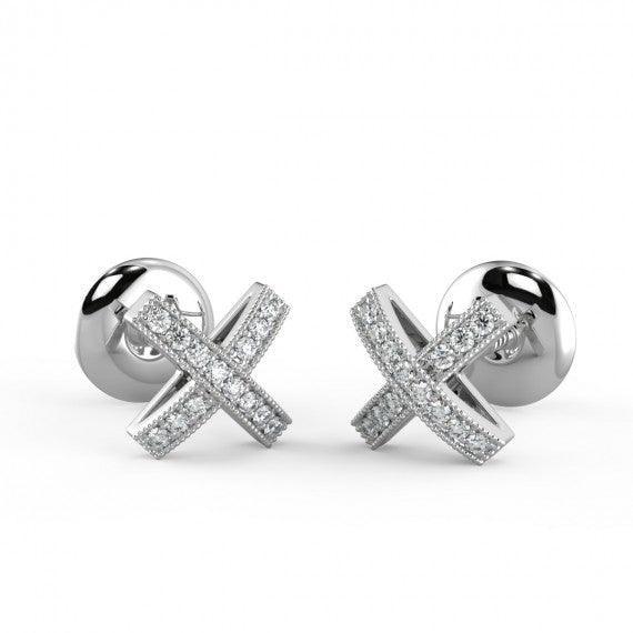 The Diamond Kiss Studs Earrings in 18K Gold - Image 4