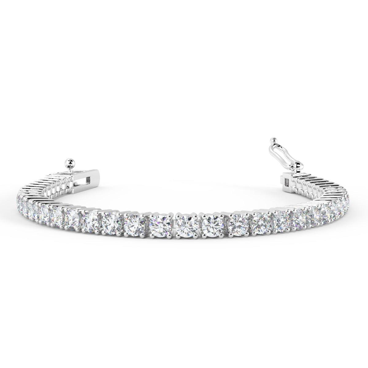 2.00ct D/VS Lab Round Diamond Claw Set Tennis Bracelet in 18k Gold - Image 2
